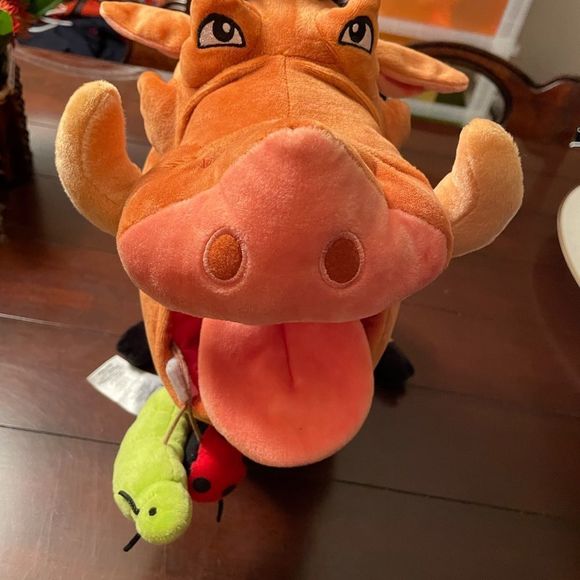 Disney Orange and Black Pumbaa Plush Toy - Picture 10 of 11
